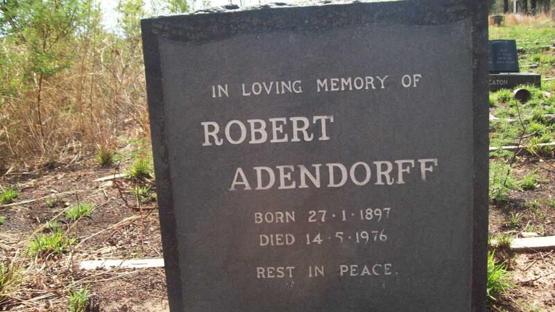 ADENDORFF Robert 1897-1976