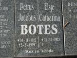BOTES Petrus Jacobus 1922-1999 & Elsje Catharina 1923-