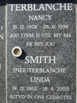 TERBLANCHE Nancy 1928-1998 :: SMITH Linda nee TERBLANCHE 1952-2009