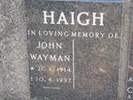HAIGH John Wayman 1914-1997