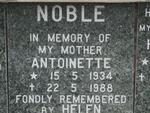 NOBLE Antionette 1934-1988