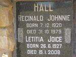 HALL Reginald Johnnie 1920-1979 & Letitia Joice 1927-2008