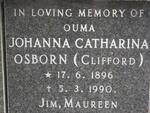 OSBORN Johanna Catharina nee CLIFFORD 1896-1990