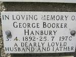 HANBURY George Booker 1892-1970