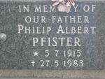 PFISTER Philip Albert 1915-1983