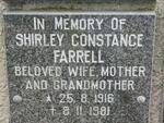 FARRELL Shirley Constance 1916-1981