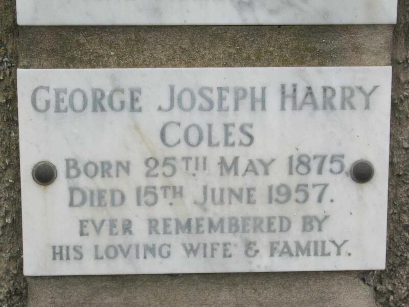 COLES George Joseph Harry 1875-1957