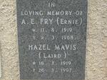 FRY A.E. 1919-1968 & Hazel Mavis LAIRD 1919-1997