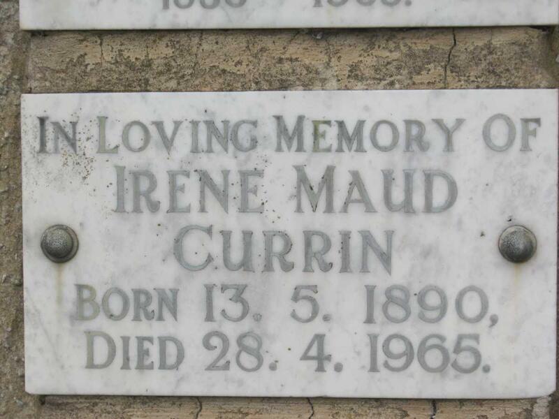 CURRIN Irene Maud 1890-1965