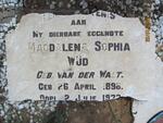 WÜD Magdalena Sophia nee VAN DER WALT 1898-1933