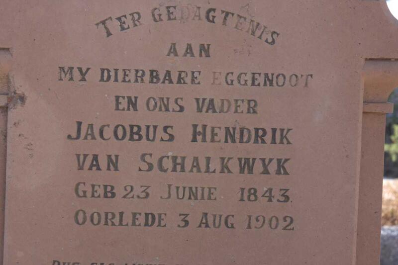SCHALKWYK Jacobus Hendrik, van 1843-5902