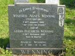 WENNING Harco 1899-1987 & Winifred Agnes TITTERTON -1966 :: WENNING Gerda Elizabeth -1932