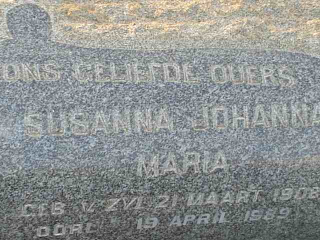 VENTER Susanna Johanna Maria nee VAN ZYL 1902-1989