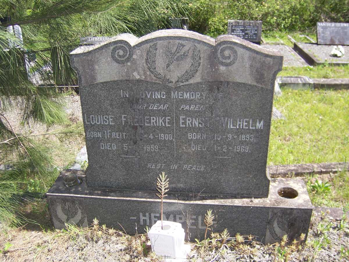 HEMPEL Ernst Wilhelm 1893-1963 & Louise Frederika FREITAG 1900-1959