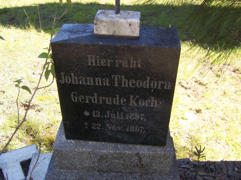 KOCH Johanna Theodora Gerdrude 1897-1897