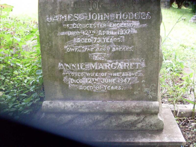 HODGES James John -1937 & Annie Margaret -1947