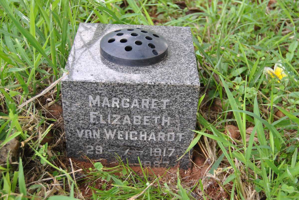 WEICHARDT Margaret Elizabeth, von 1917-1987