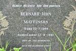 MATTINSON Bernard John 1944-1961 