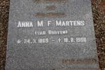 MARTENS D.J. -1925 & Anna M.F. VAN ROOYEN 1869-1958