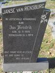 RENSBURG Jan Hendrik, Janse van 1905-1973