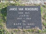 RENSBURG Japie, Janse van 1907-1964 & Kate le ROUX 1912-1977