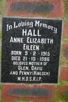 HALL Annie Elizabeth Eileen 1915-1986