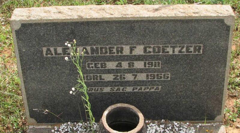 COETZER Alexander F. 1911-1966