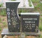 BOTHA Margaretha Isabella 1892-1972