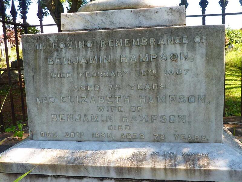 HAMPSON Benjamin -1887 & Elizabeth -1890
