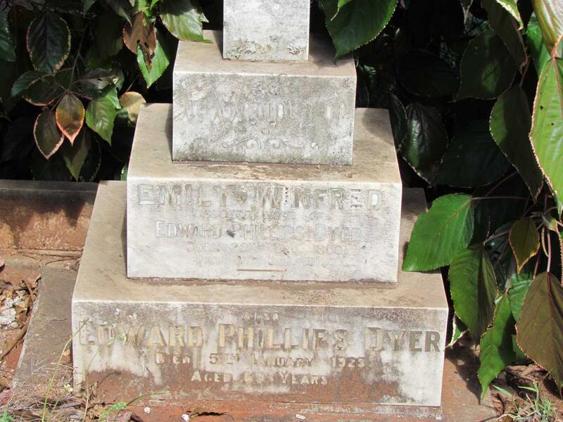 DYER Edward Phillips -1923 & Emily Winifred 1860-1919