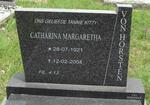HÖRSTEN Catharina Margaretha, von 1921-2004