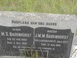 BADENHORST M.S. 1869-1950 & J.M.M. LABUSCHAGNE 1872-1944