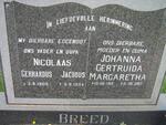 BREED Nicolaas Gerhardus Jacobus 1909-1984 & Johanna Gertruida Margaretha 1919-2007