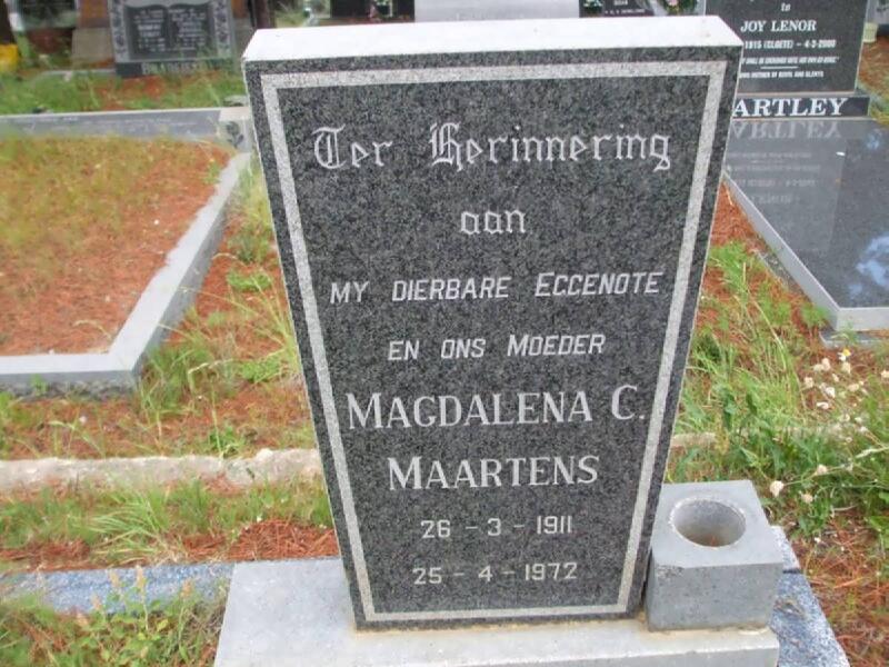 MAARTENS Magdalena C. 1911-1972