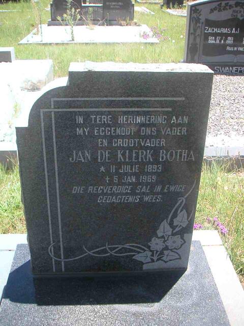 BOTHA Jan de Klerk 1893-1969