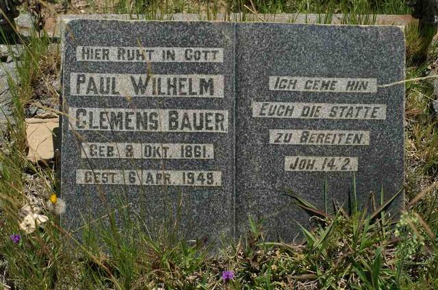 BAUER Paul Wilhelm Clemens 1861-1949