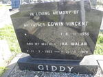GIDDY Edwin Vincent -1950 & Ira Malan 1903-1978