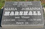 MARSHALL Maria Johanna nee VISSER 1909-2000