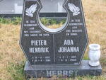 HERBST Pieter Hendrik 1920-1994 & Ada Johanna 1922-2002