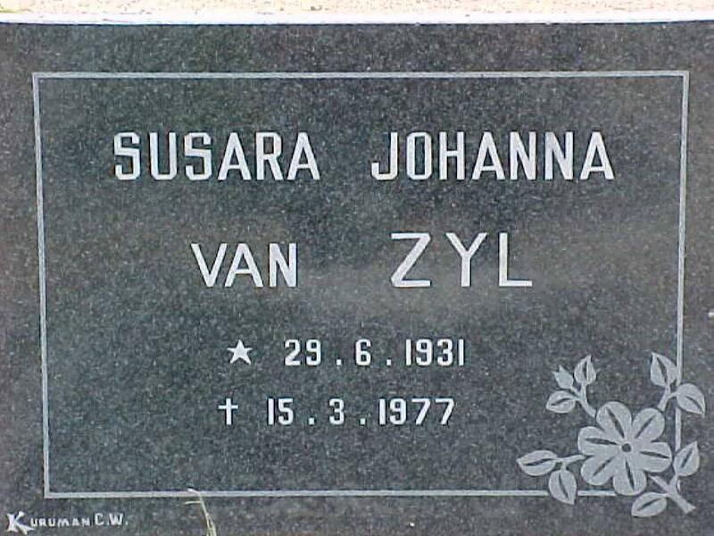ZYL Susara Johanna, van 1931-1977