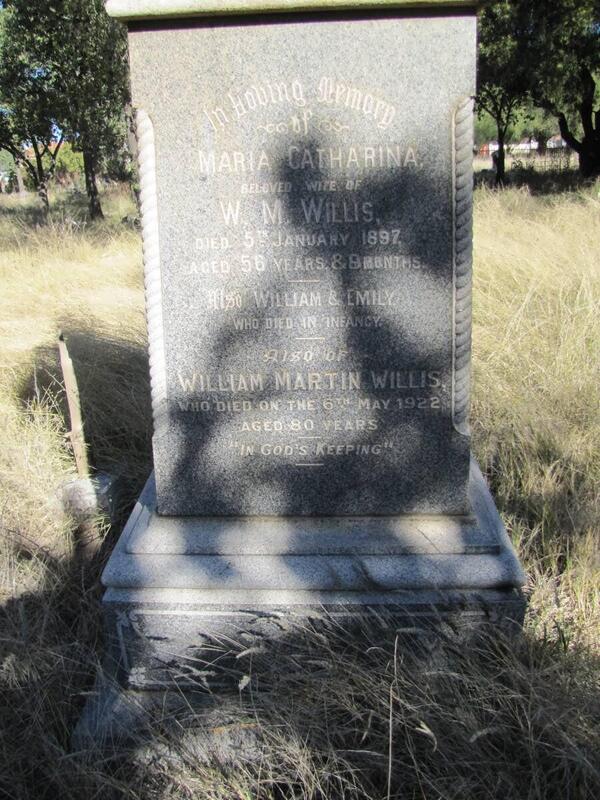 WILLIS William Martin -1922 & Maria Catharina -1897