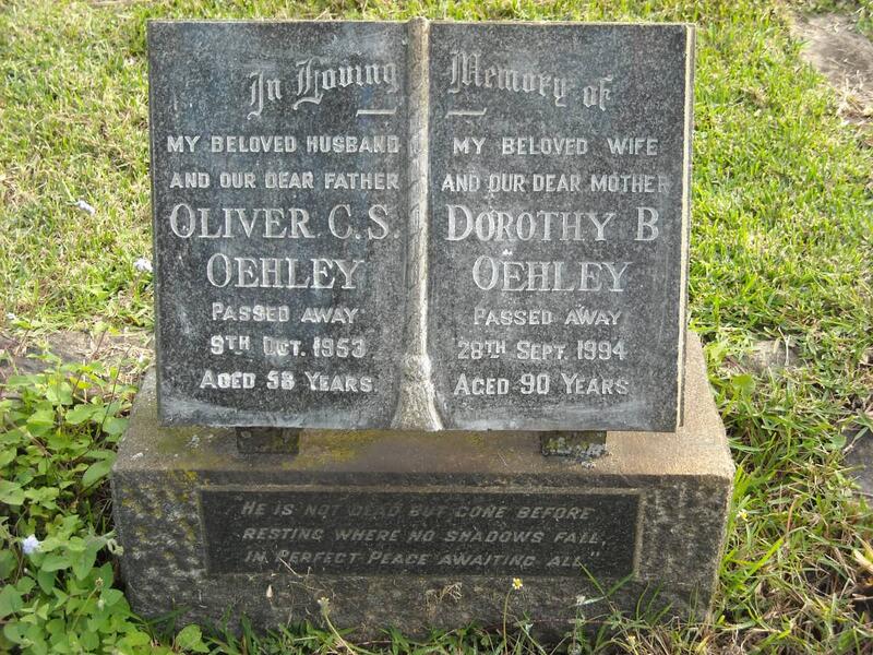 OEHLEY Oliver C.S. -1953 & Dorothy B. -1994