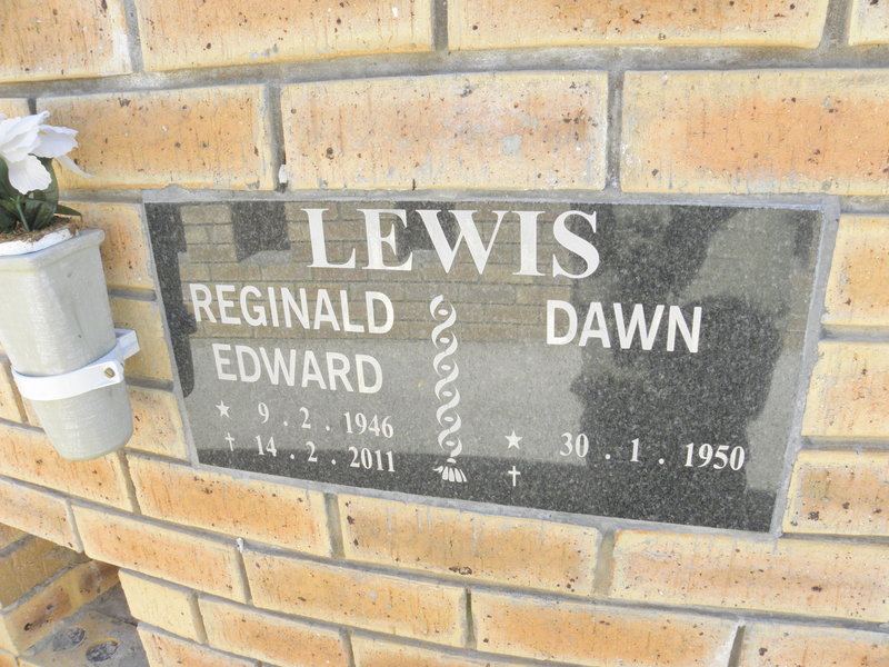 LEWIS Reginald Edward 1946-2001 & Dawn 1950-