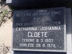 CLOETE Catharina Johanna 1903-1978