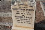ROUX Christoffel P. 1857-1943 & Johanna C. GROENEWALD 1864-1942