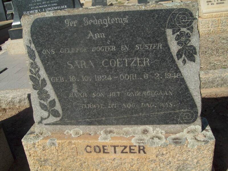 COETZER Sara 1924-1948