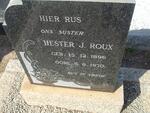 ROUX Hester J. 1896-1970
