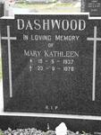 DASHWOOD Mary Kathleen 1937-1978