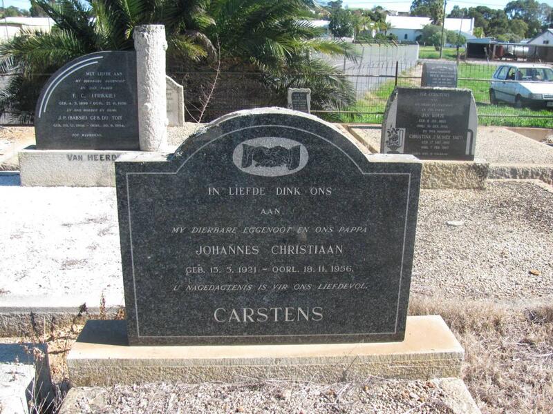 CARSTENS Johannes Christiaan 1921-1956