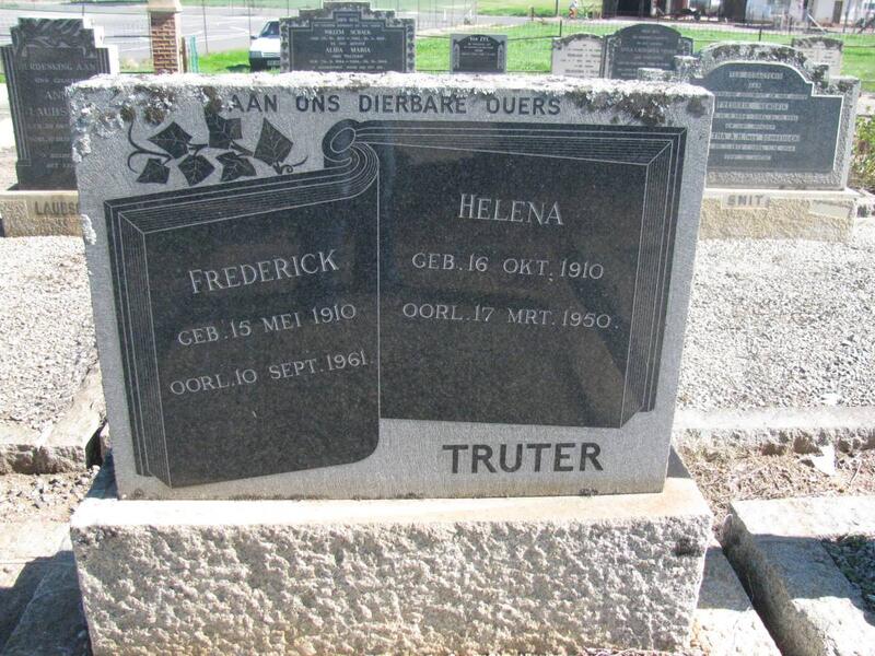TRUTER Frederick 1910-1961 & Helena 1910-1950